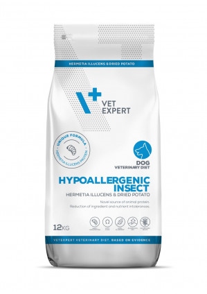 VET EXPERT Veterinary Diet Hypoallergenic Insect Dog - sucha karma dla psa - 12kg