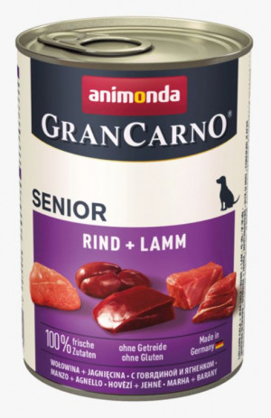ANIMONDA Grancarno Senior smak: wołowina i jagnięcina - puszka 400g