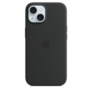 Apple iPhone 15 Silicone Case with MagSafe - Black
