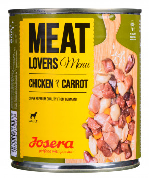 Josera Meatlovers Menu Kurczak z marchewką karma mokra dla psów 800g