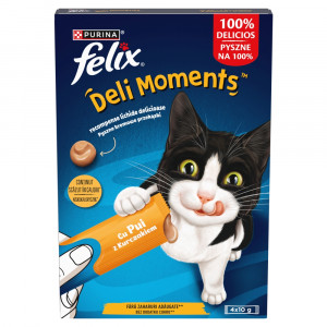 PURINA Felix Deli Moments Kurczak - przysmak dla kota - 4x10g