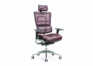 Ergonomiczny fotel biurowy ERGO 800 śliwkowy