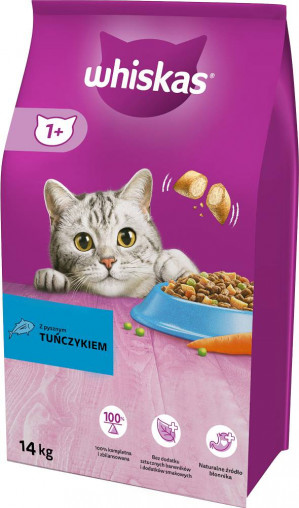 WHISKAS Adult z Tuńczykiem - sucha karma dla kota - 14 kg