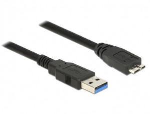 Kabel Delock ( USB 3.0 Typ-A - USB 3.0 Typ Micro-B M-M 0,5m czarny )