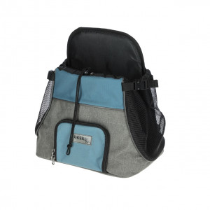 KERBL Torba podróżna Vacation szaro-niebieska - transporter dla psa/kota - 31x24x38 cm 