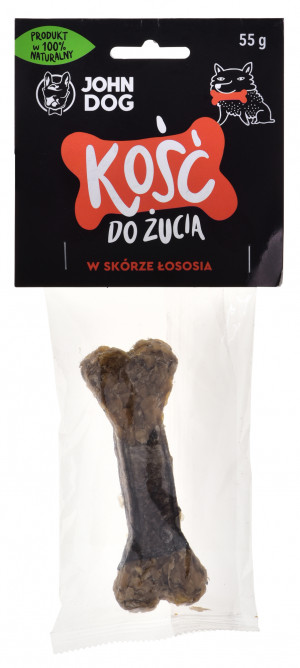John Dog Kość do żucia z łososiem w skórze łososia 12 cm / 1 szt
