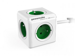 Allocacoc Przedłużacz PowerCube Extended 1.5 m Green