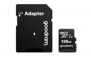 GOODRAM microSDXC 128GB class 10 UHS I + adapter
