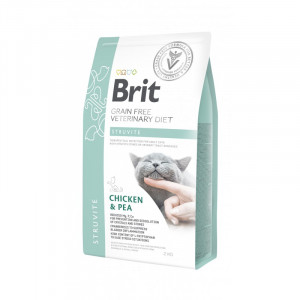 BRIT Grain Free Vet Diets Cat Struvite Kurczak & Groszek - sucha karma dla kota - 2 kg