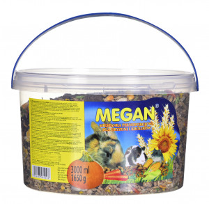 MEGAN mieszanka pełnoporcjowa dla gryzoni i królików - karma sucha dla gryzoni - 3 L
