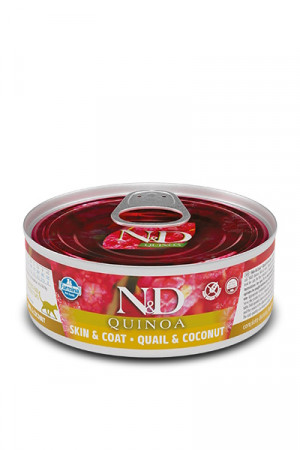FARMINA N&D Cat Quinoa Quail&Coconut Adult - mokra karma dla kota - 80g