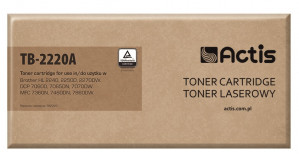 Toner Actis TB-2220A do drukarki Brother, Zamiennik Brother TN-2220; Standard; 2600 stron; czarny.