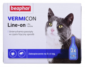 Beaphar krople na kleszcze dla kota 3x1ml