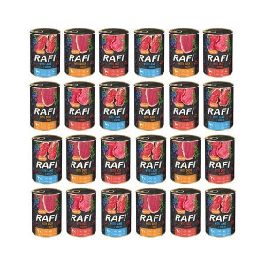 DOLINA NOTECI Rafi MIX 3 SMAKÓW - mokra karma dla psa - 24x400g