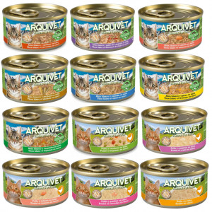 ARQUIVET mix smaków - mokra karma dla kota - 12x80g