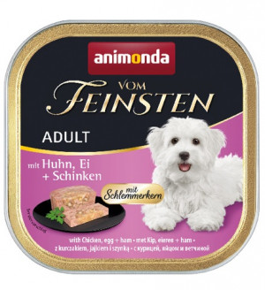 ANIMONDA Vom Feinsten Adult Classic kurczak, jajko i szynka - mokra karma dla psa - 150 g