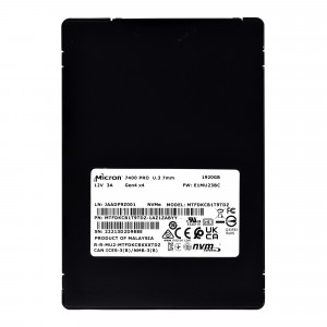 Dysk SSD Micron 7400 PRO 1.92TB U.3 NVMe Gen4 MTFDKCB1T9TDZ-1AZ1ZABYY (DWPD 1)