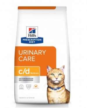 Hill's Prescription Diet Feline c/d Urinary Care - sucha karma dla kota z chorobami układu moczowego - 8 kg