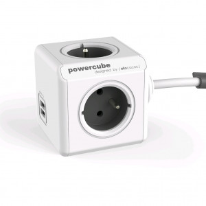 Allocacoc Przedłużacz PowerCube Extended USB 1.5 m Grey