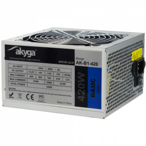 Akyga zasilacz basic atx 420w p4 fan12cm 3xsata 2xmolex ak-b1-420