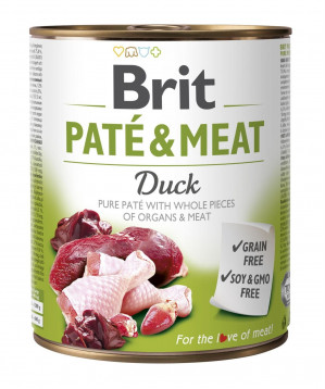 BRIT Paté & Meat z Kaczką - mokra karma dla psa - 800 g