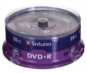 Dvd+r verbatim azo 4.7gb 16x matt silver sp 25szt 43500