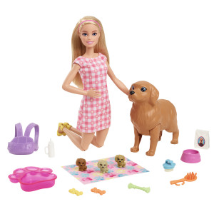Barbie Narodziny piesków Zestaw + lalka HCK75