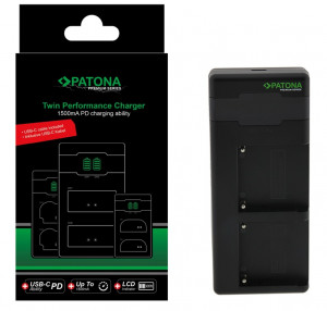 Ładowarka Patona Premium Twin Performance PD do Sony F970 z kablem USB-C