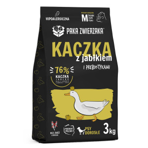 PAKA ZWIERZAKA Kaczka z jabłkiem M - sucha karma dla psa - 3kg