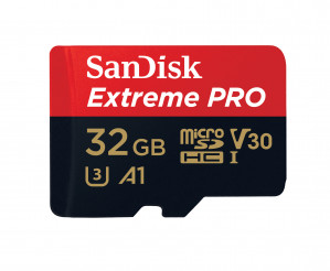 SANDISK EXTREME PRO microSDHC 32GB 100/90 MB/s A1 C10 V30 UHS-I U3