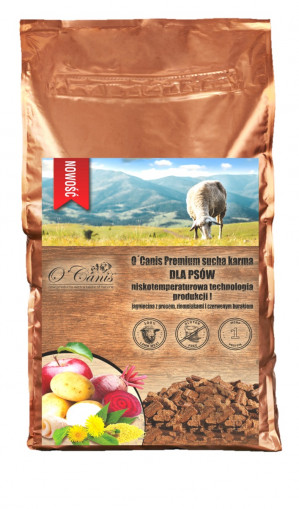O'CANIS Jagnięcina z prosem, ziemniakami i czerwonym burakiem - sucha karma dla psa - 1,5kg