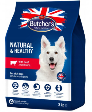 Butcher’s Natural&Healthy z wołowiną - sucha karma dla psa - 3 kg