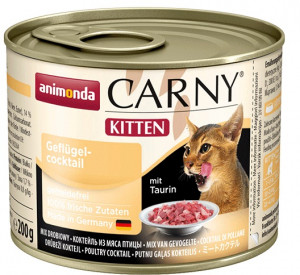 ANIMONDA Carny Kitten smak: wołowina i serca indyka 200g