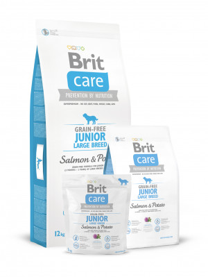 BRIT Care Grain-free Junior Large Salmon & Potato 12kg
