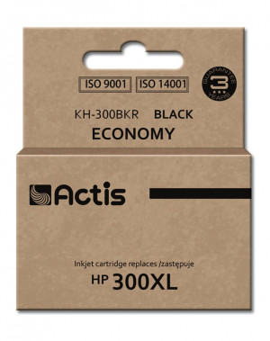 Actis KH-300BKR Tusz do drukarki HP, Zamiennik HP 300XL CC641EE; Standard; 15 ml; czarny.