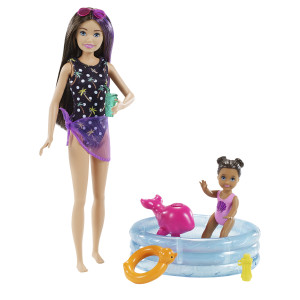 Barbie Opiekunka Zestaw Basen + Lalki GRP39 (FHY97)