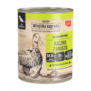 WIEJSKA ZAGRODA Kaczka z gruszką - mokra karma dla psa - 800g
