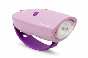 Lampka rowerowa z klaksonem HORNIT Nano Pink /Purple 6266PIP