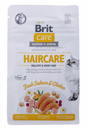 BRIT Care Grain-Free Adult Haircare Healthy&Shiny Coat - sucha karma dla kota - 400 g