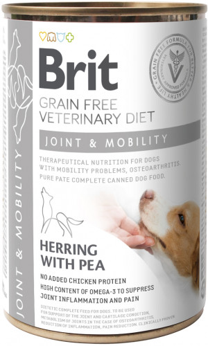 BRIT Grain Free Vet Diets Dog Joint & Mobility Śledź & Groszek - mokra karma dla psa - 400 g
