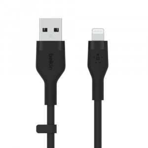 BELKIN KABEL USB-A - LIGHTNING, SILICONE,2M,CZARNY