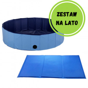 PETITTO zestaw na lato: basen 160x30cm i mata chłodząca 70x110cm