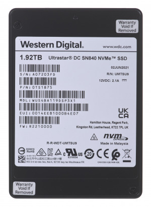 Western Digital SSD Ultrastar 1.92TB PCIe 0TS1875