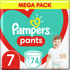 PAMPERS Pieluchomajtki XXL Rozm 7, 17+kg,74szt