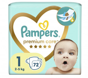 Pampers Pieluchy Premium Care 2-5kg rozmiar 1-NEWBORN, 72szt