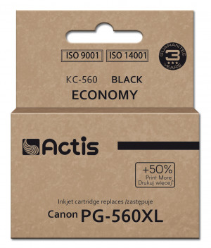 Actis KC-560 Tusz do drukarki Canon, zamiennik PG-560XL; Supreme; 22 ml; czarny. Drukuje więcej o 50% względem OEM.