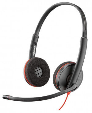 Zestaw Słuchawkowy POLY Blackwire 3200 (209745-22) Przewodowa Opaska na głowę Połączenia/muzyka USB Typu-A Czarny