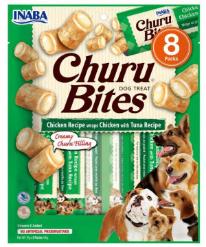 INABA Churu Bites Kurczak z tuńczykiem - przysmak dla psa - 8x12 g