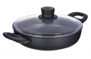Patelnia BALLARINI Avola głęboka z 2 uchwytami tytanowa 24 cm 75002-922-0