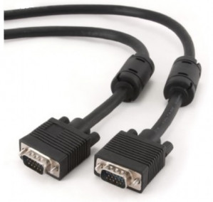 KABEL DO MONITORA HD15M/M HQ 15M EKRAN+FERRYT BLACK